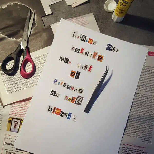 Mug lettre anonyme