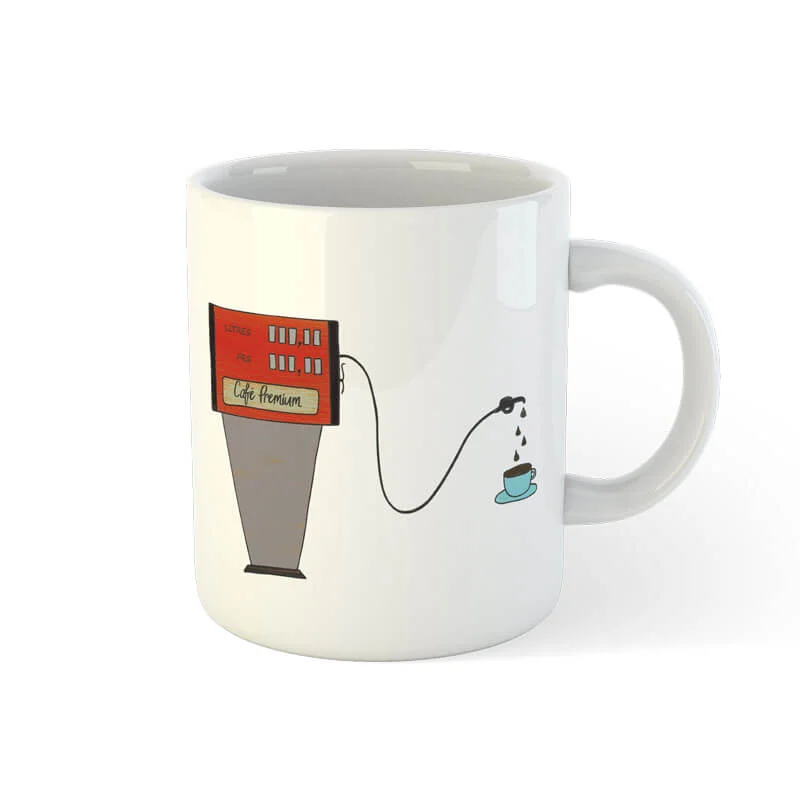 Mug "Carburant du matin" années 80