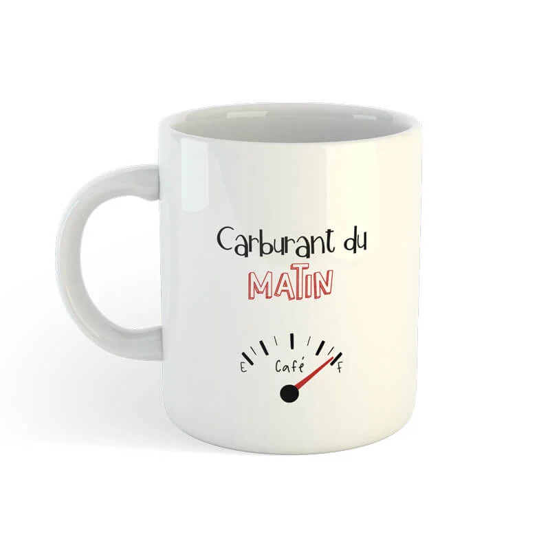Mug "Carburant du matin" années 80