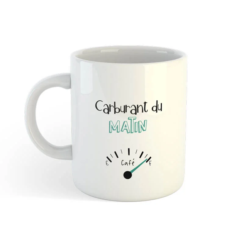 Mug "Carburant du matin" années 80