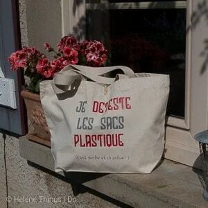Sac shopping je déteste les sacs plastique