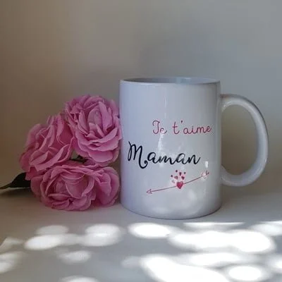Mug Je t'aime maman avec dessin enfant