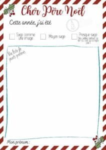 Modele de lettre au pere noel