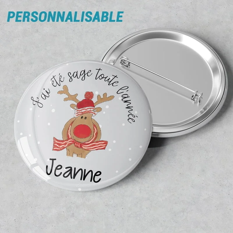 Badge renne enfant sage