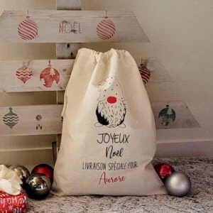 hotte de Noël personnalisée Gnome