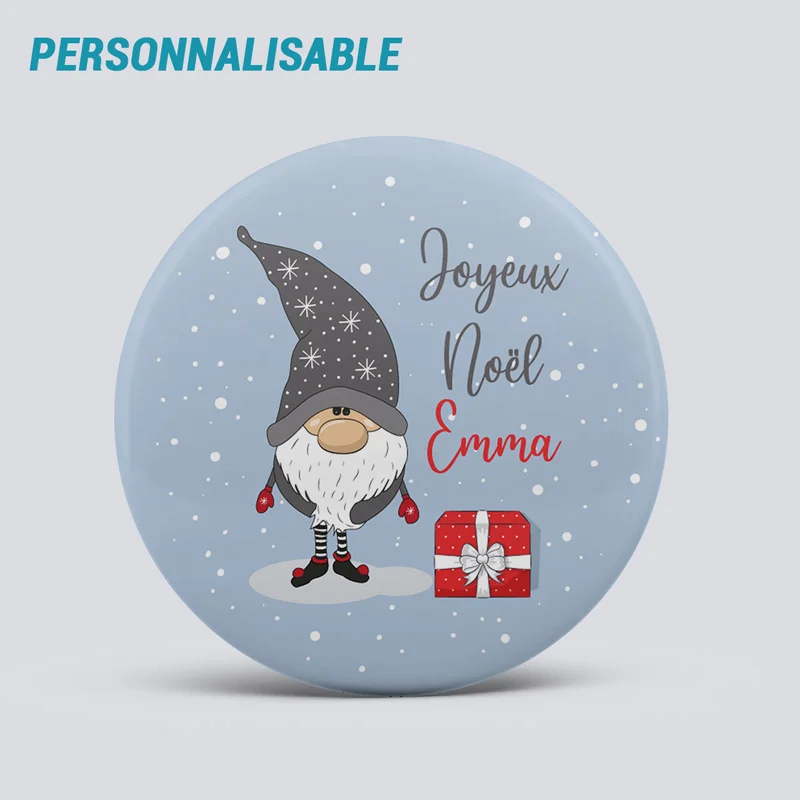 Marque place original avec illustration d'un gnome de Noël